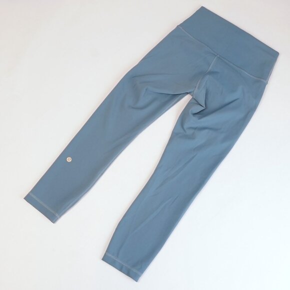 Lululemon Wunder Train Leggings High Rise Crop 23" Dusty Blue - Size 6 - Picture 2 of 6